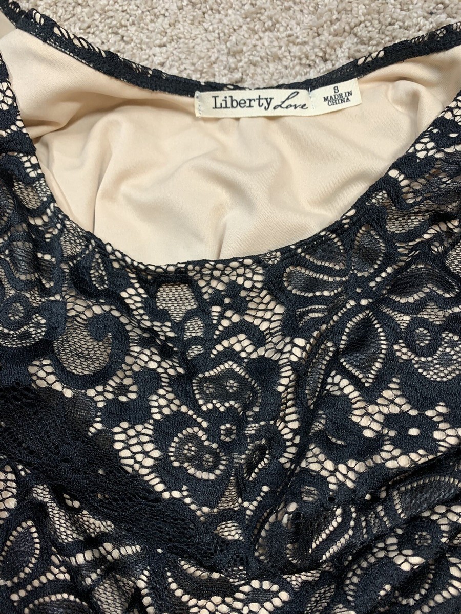 Liberty Love Black Lace Dress With Sleeves. Sz S | eBay Liberty Love Black Lace Dress With Sleeves. Sz S | eBay