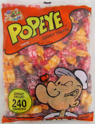 Alberts Popeye Fruit Chews Assorted Flavors | 240 Candies Per Bag