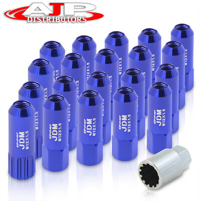 12X1.5mm Locking Lug Nuts Truck Exterior 20Pieces Wheels Kit Blue For Mitsubishi