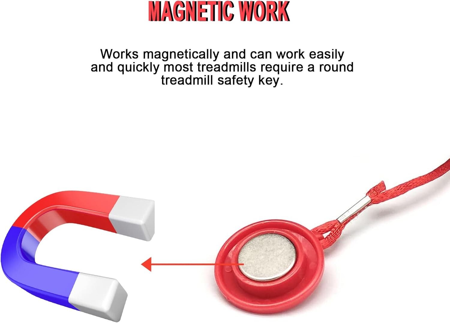 Treadmill Universal Safety Key for Nordic Track, Proform, Image, Weslo, Reebok,