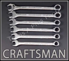CRAFTSMAN HAND TOOLS 6pc POLISHED Chrome METRIC MM 12pt Combination Wrench set