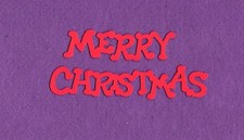 "MERRY CHRISTMAS" die cuts scrapbook cards