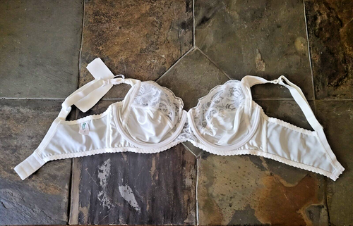 40D Bras Jade Sheer Lace Full Coverage Underwire Balconette Bra - Picture 4 of 4