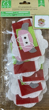 Crafters Square DIY Felt Christmas "Santa" Ornament Kit-1pk of 5pcs-NEW-SHIP 24H
