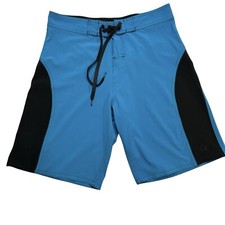 Ocean Pacific Shorts Men 34 Actual Blue OPFLEX Bermuda Board Shorts Swim Trunks
