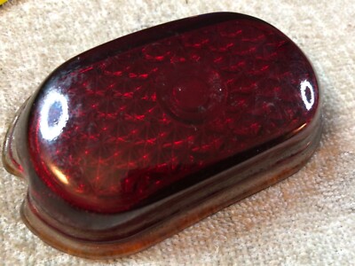 1937 1938 Pontiac tail lamp Brake Light lens NORS Triflex Vintage Darker Color