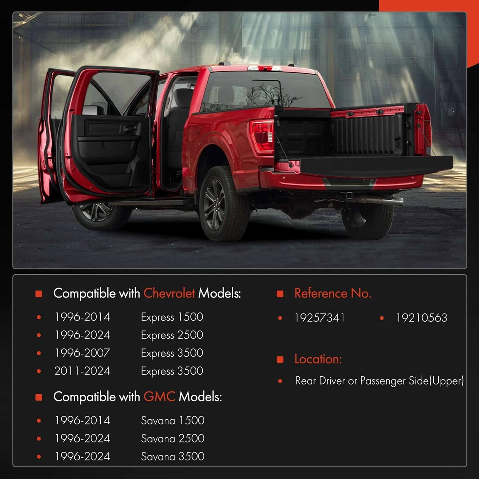 12Pcs Rear Driver or Passenger Upper Door Hinge for Chevy Express 1500 1996-2014 - Image 2 of 4