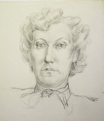 Meryl Watt (1910-1992) Selbstporträt Bleistiftzeichnung, um 1930.