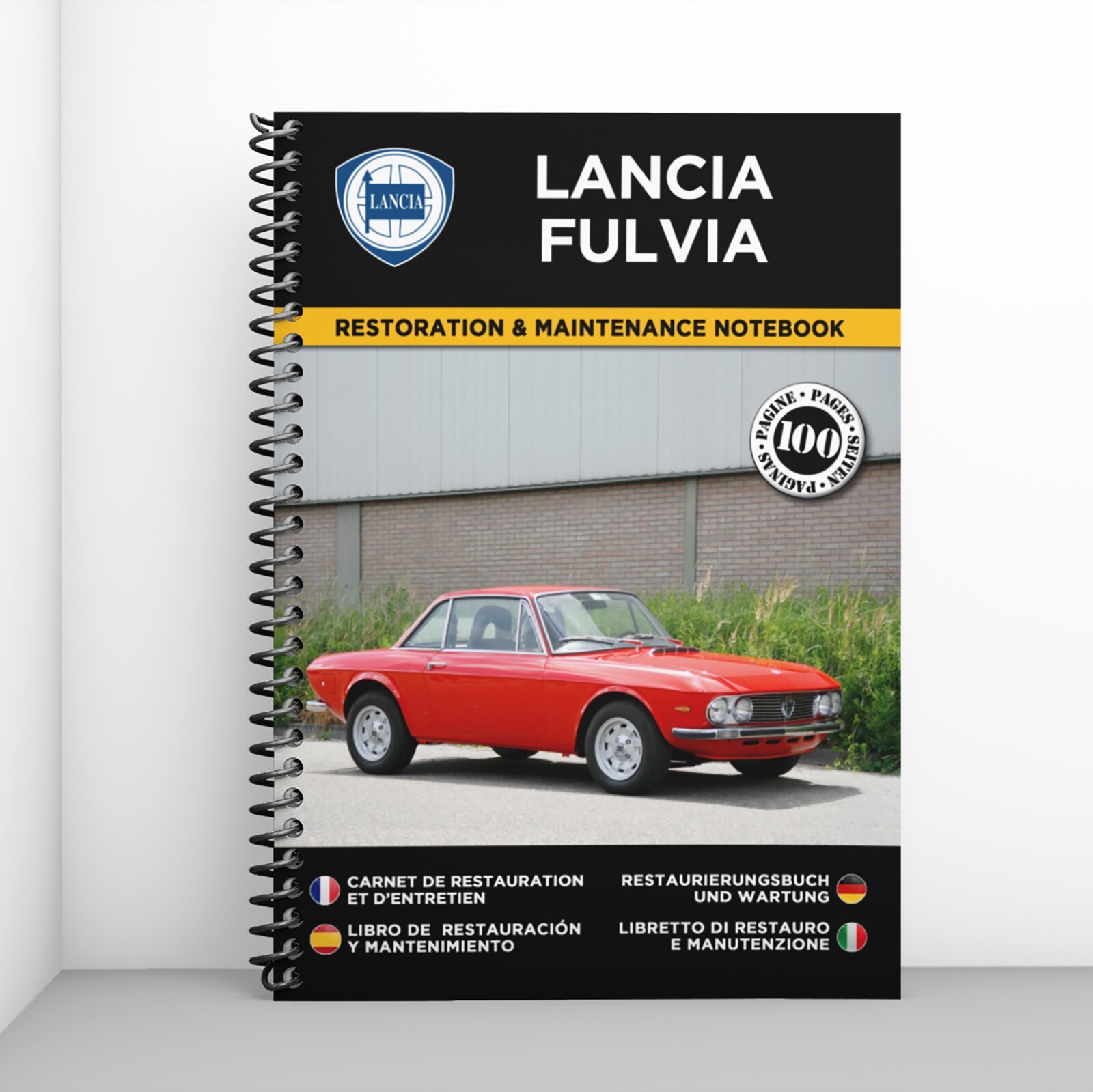 Lancia Fulvia organiser ses travaux de mécanique avec ce carnet dédié