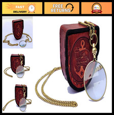 Optical Magnifying Glass with Necklace Chain - Monocle for Reading Fine Print, J