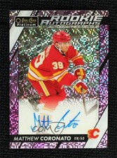 2023-24 O-Pee-Chee Platinum Rookie Violet Pixels 14/99 Matthew Coronato Auto 7wp
