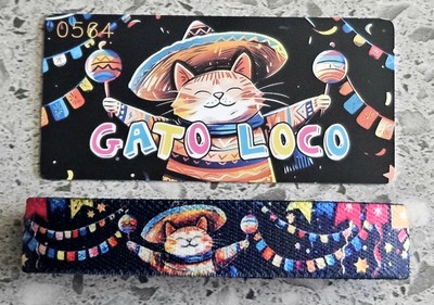 ZOX ''GATO LOCO'' CAT Cinco De Mayo collectible vintage SOLD OUT MD wristband