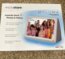 Photoshare My Luma 7” White Lightning WiFi Smart Frame - NEW IN BOX