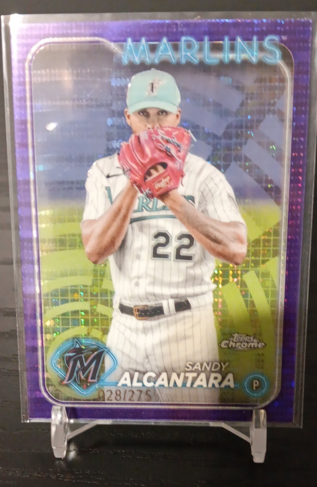 2024 Topps Chrome - Sandy Alcantara #138 Purple Sonar Refractor /275