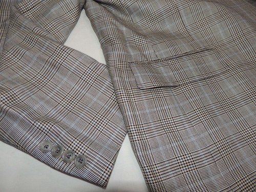 Hart Schaffner Marx Herren Hellgrau & Blau Glen Plaid Jacke Mantel Blazer 46 L - Bild 10 von 10