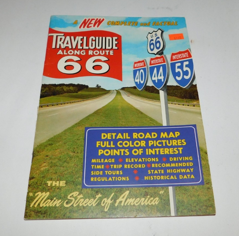 NEAT VINTAGE 1965 TRAVEL GUIDE ALONG ROUTE 66 32 PAGE BOOKLET