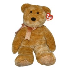 Ty Large Plush Beanie Buddy - Cashew the Bear Buddies  MWMT