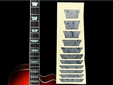 Fretboard Markers Inlay Sticker Decal for Guitar Bass,White Pearl trapezoid