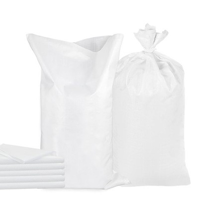 50 Pack Empty Sandbags with Ties,14x26 inches Woven Polypropylene Sand Bags(W...
