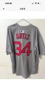 Nike David Ortiz Boston Red Sox #34 Autographed Jersey Beckett Authenticated