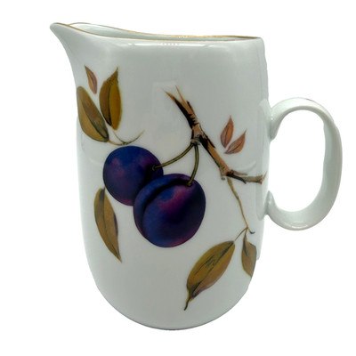 Royal Worcester Evesham Vale Fruit Porcelain Small Jug Water Pitcher 5.5'' Tall