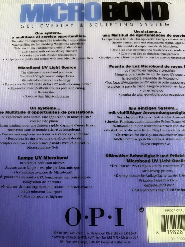 OPI Microbond Kit Introductorio Gel Overplay y Sistema de Escultura + Luz UV Foto 3 de 4