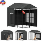 Outdoor 4.2'D x 4.2'W x 4.5'H Dog Kennel Cover Full Coverage, 1200D Heavy Duty W