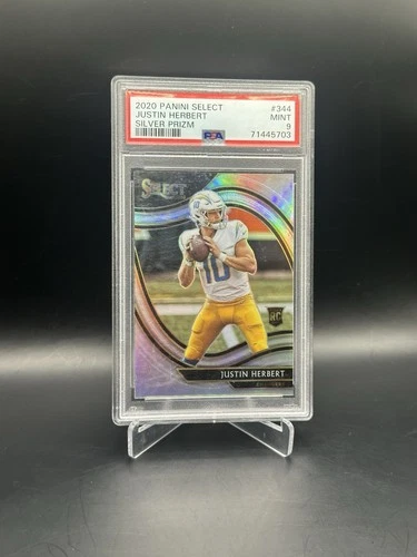 2020 Panini Select - Field Level Justin Herbert #344 Silver Prizm (RC) For PSA 9