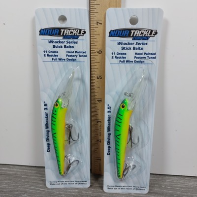 2 Pack - Nova Tackle Deep Diving Whacker Stick Bait -  Blue Fire Tiger