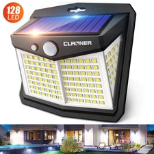 468 LED Solar Powered PIR Motion Sensor Lights Outdoor Garden Security Wall Lamp