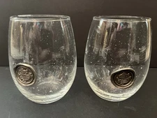 2 Southern Jubilee "S” Initial Monogram Double Old Fashion Glass Bar Barware