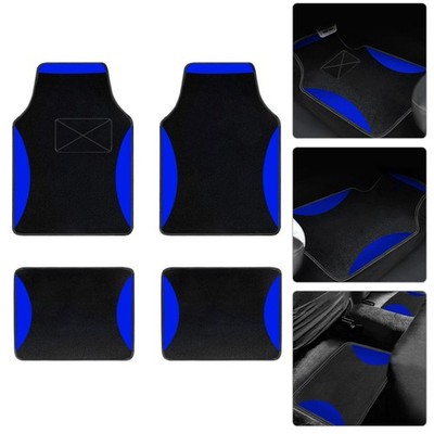 For Volkswagen Type 5 Car Floor Mats Type B Liner Carpet Suede Type 5 Black Blue