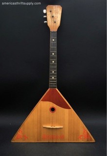 Vintage Russian Balalaika Moscow 80 1980 Olympics Souvenir 3 String Wood