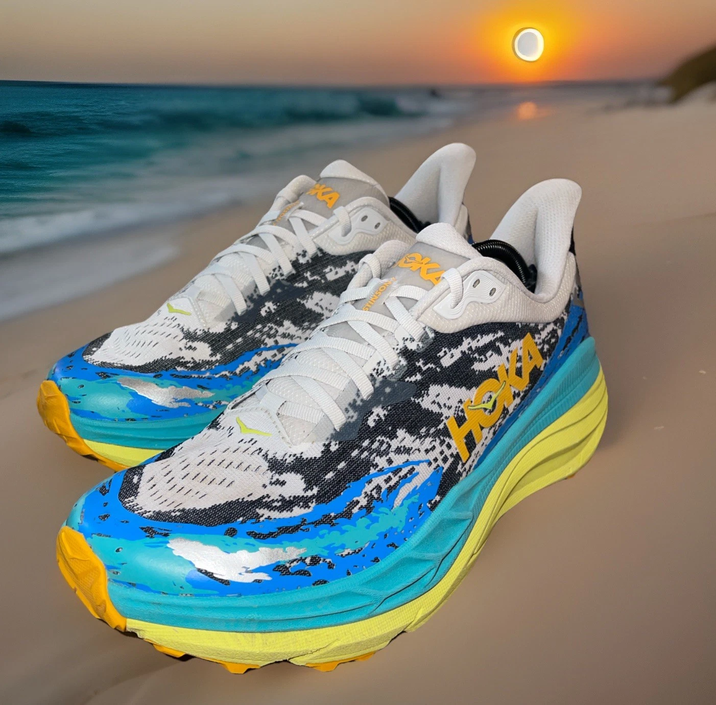 Hoka One One Stinson 7 White Evening Primrose Men 12.5 D ATR Low 1141530 WEPR