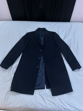 Charles Tyrwhitt Navy Pure Wool Overcoat