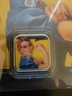 3 ROSIE THE RIVETER WWII 1 GRAM 999 FINE SILVER BARS IN ART CARD COLORIZED