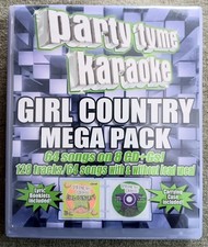 Party Tyme Karaoke Girl Country Mega Pack 8 CD Gs 64 Songs Carrying Case