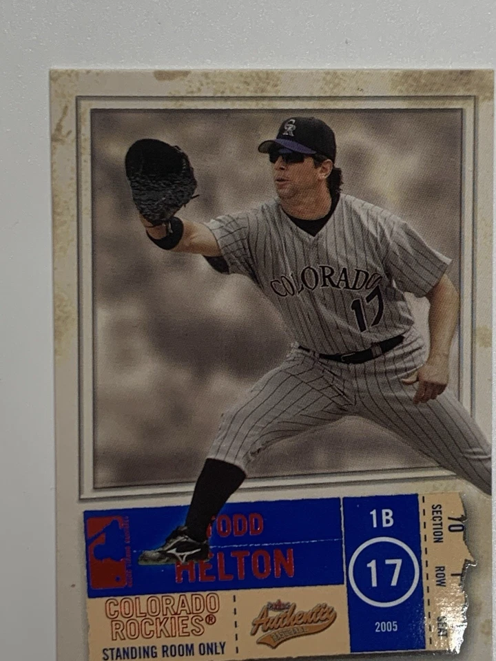 2005 Fleer Authentix Standing Room Only 4/10 Todd Helton #49 HOF Baseball Card - Image 3 of 4