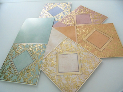 20 Teile* Grußkarten Set* Unique ~ Barock* 16 cm x 16 cm *Umschläge