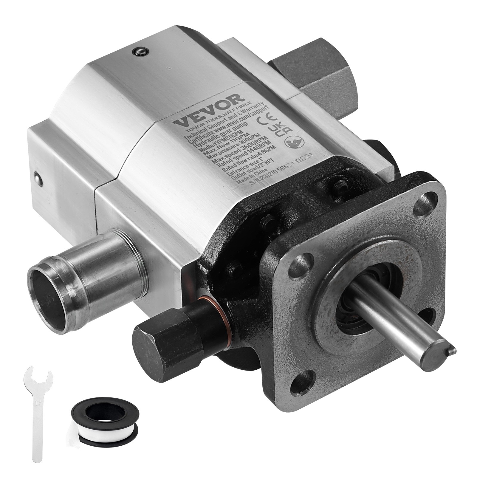 Hydraulic Wood Log Splitter Pump 11GPM 2 Stage 3000PSI Hydraulic Gear Pump