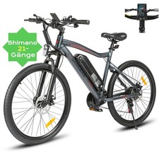 26'' Elektrofahrrad E-Bike 13Ah MTB E-Bike Shimano 21-Gänge Pedelec City …