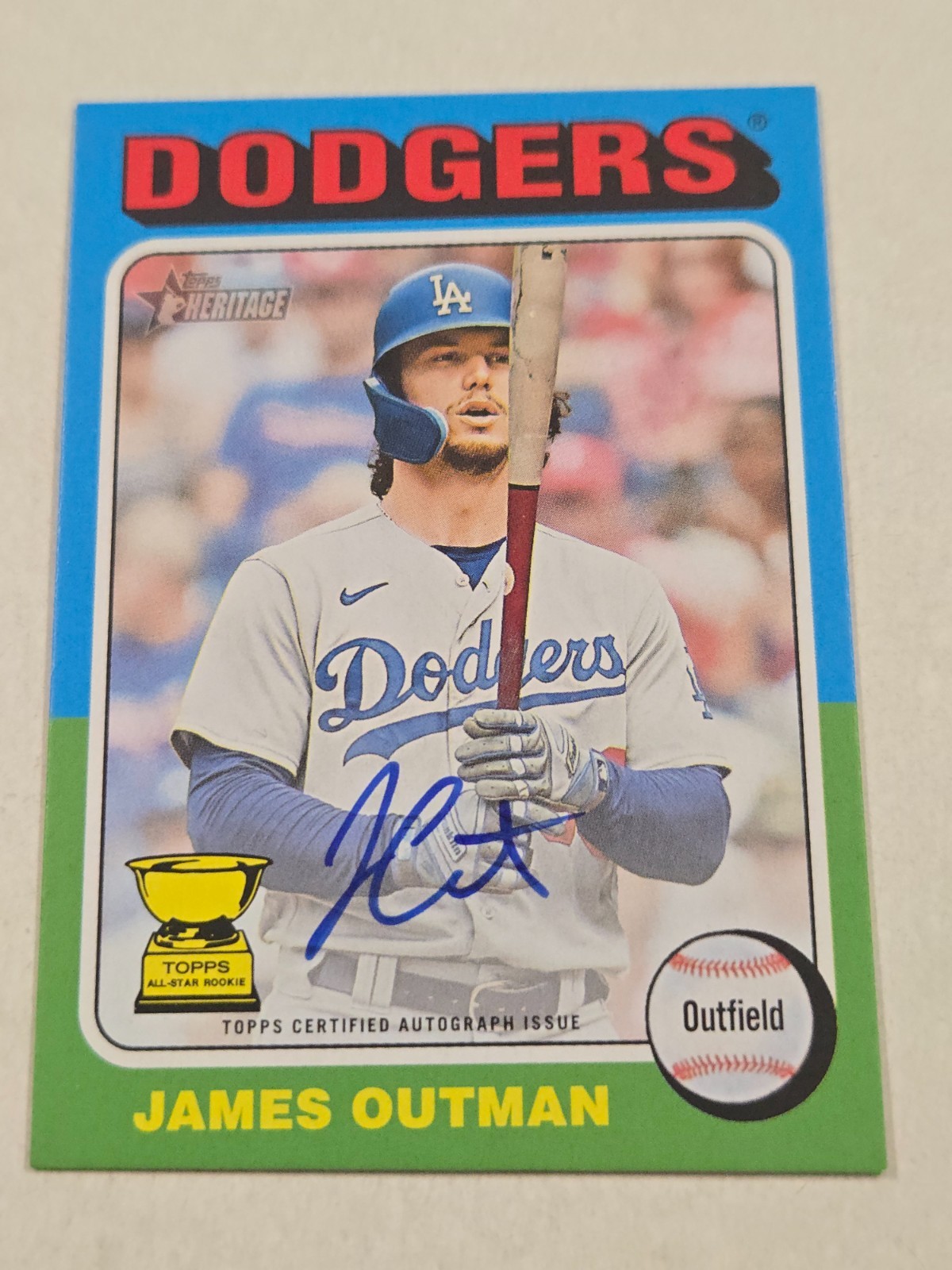 James Outman 2024 Topps Heritage Real One Autographs