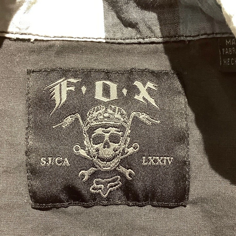 Camisa Fox Racing para niños con botones talla XL — cuadros, cuello, manga corta Foto 3 de 4