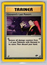 GIOVANNI'S LAST RESORT 105/132 R GYM CHALLENGE POKEMON UNLIMITED LIGHTLY PLAYED on eBay