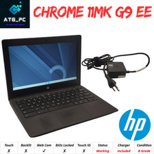 HP Chromebook 11MK G9 EE 11.6" Kompanio 500 2.0GHz 8GB 32GB ChromeOS  Charger
