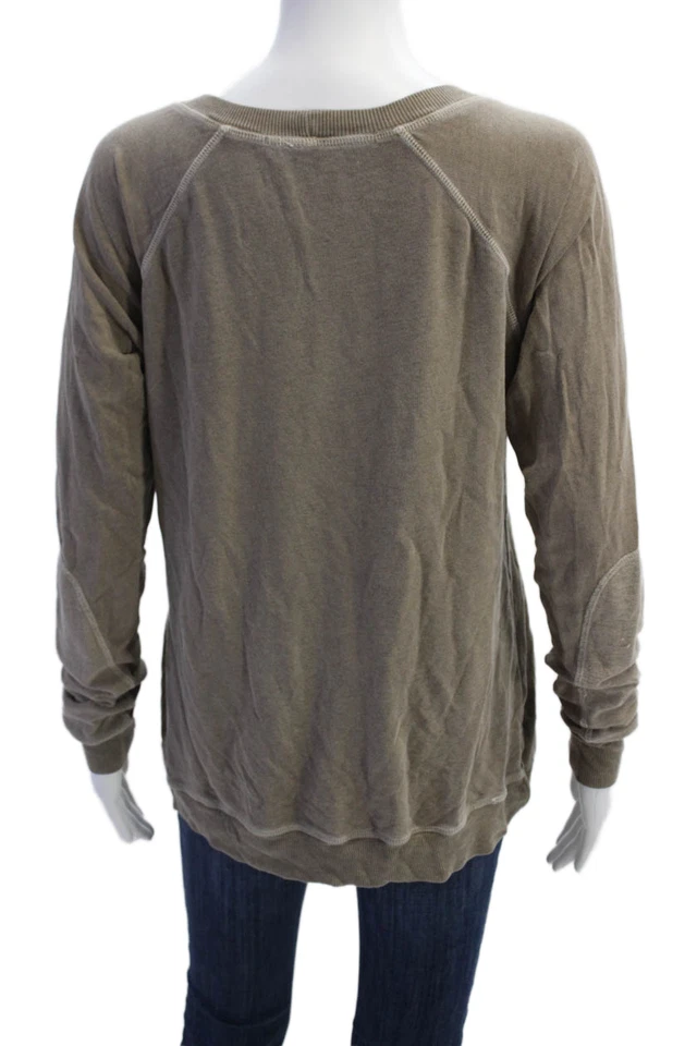 Sudadera Feel The Piece para mujer manga larga cuello redondo marrón algodón talla única Foto 3 de 4