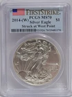 2014-(W) $1 American Silver Eagle PCGS MS70 First Strike Struck At West Point