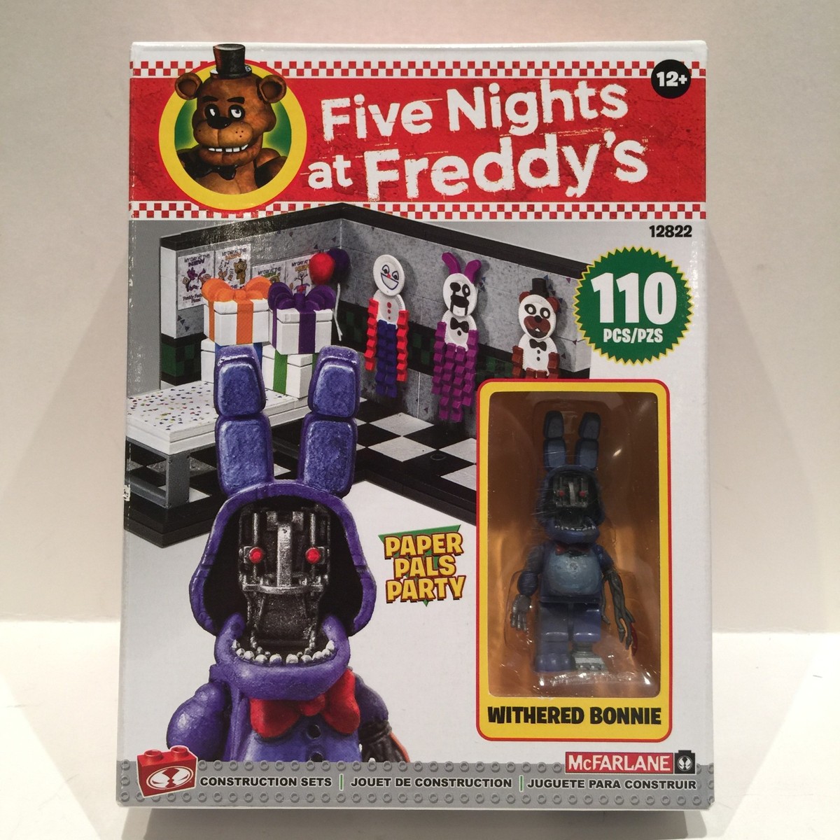 NEW McFarlane FIVE NIGHTS AT FREDDY'S PAPER PALS PARTY WITHERED