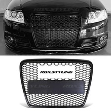 RS6 STYLE GRILLE GLOSS BLACK GRILL UPGRADE REPLACEMENT FOR AUDI A6 C6 2005-2012