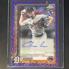 Chase Lee - 2025 Topps Chrome Update Auto Purple Speckle Refractor /299 Tigers